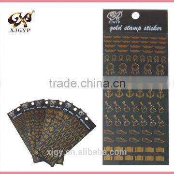 Custom Transparent Label Adhesive Waterproof Private Attractive Gold Foil Stamping Transparent Vinyl Sticker Printing