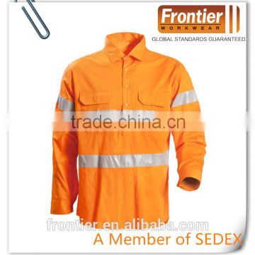 hi vis work long sleeve shirt, comply with AS/NZS 1906.4:2010