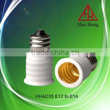 HAOHONG E12 to E14 lamp socket Base Converter White Color