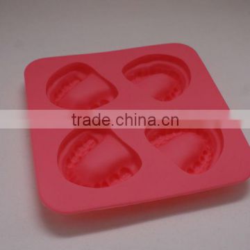 fashionable teeth shaped ice tray silicon ice mold