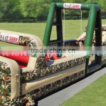 The biggest camouflage inflatable obstacle course