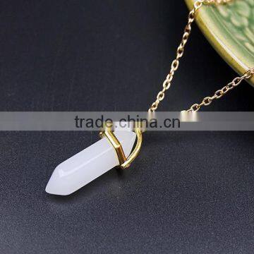 Handmade natural white lucky crystal stones pendant jewelry wholesale