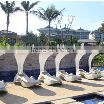 Outdoor rattan aluminum sun bed for pool