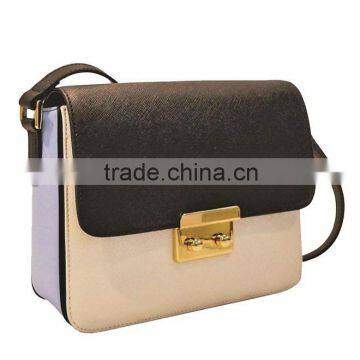 2015 fashion black and beige mini bag, lady small PU handbag / clutch bag CL9-104