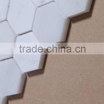 cheap premium oriental white hexagon mosaic tile for bathroom