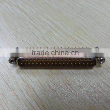 High Quality D-sub 37p machined pin male dip type full gold plating connector