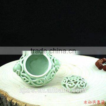 Longquan celadon brother kiln handmade elephant ears pierced vaporizer