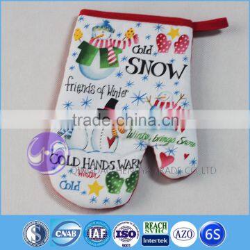 wholesale custom printed heat resistant cotton kitchen glove