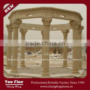 Natural carved large outdoor garden gazebo pavilion