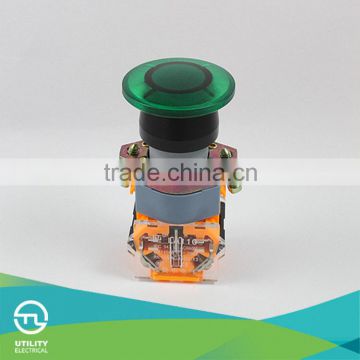 Instantaneous and self-locking type 600V 10A mushroom push button with light