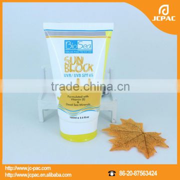 100ml Sunblock Cosmetic PE Cream Tube Packaging