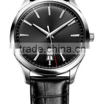 YB Classic Black Luxury Men Watch Stainless Steel Leather Watch photo-2