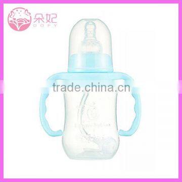 PP BPA Free funny baby bottles with handle and straw