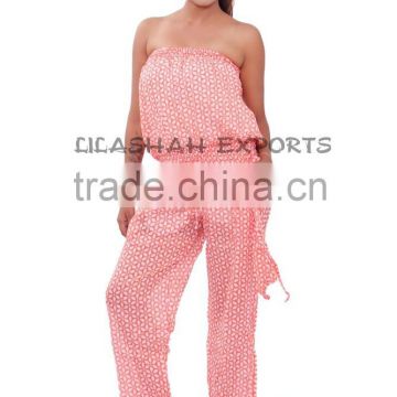 VP2773LC Cotton Printed Jumpsuit Trouser Dresses jump suit Ropa Vetement Babacool Hindu Ropa beachwear cotton dresses