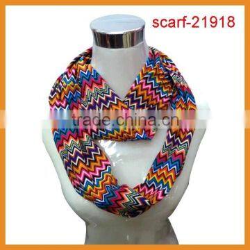 colorful chevron infinity scarf,colorful print scarf milk silk scarf