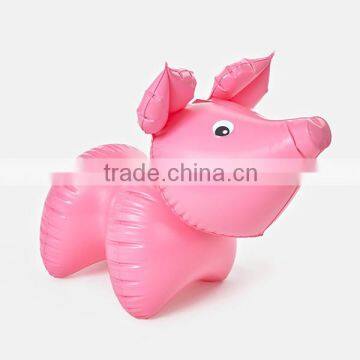 pink inflatable animal piggy