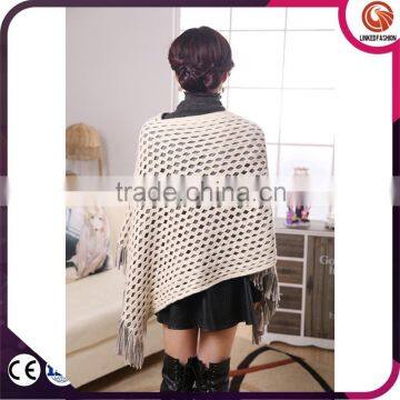 Women Winter Knitted Cashmere Poncho Capes Shawl Cardigans Sweater Coat photo-3