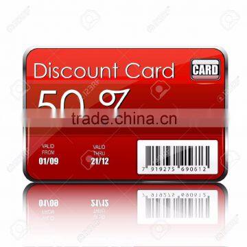 Custom discount shopping card/ discount coupon printing service