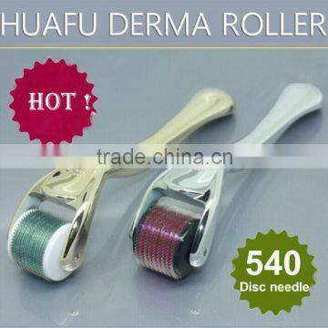 Huafu 2016! factory wholesale gold sliver 540 micro needle derma roller