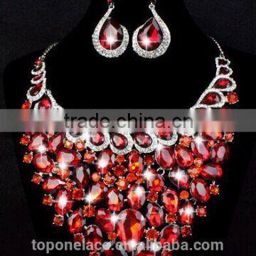 Multicolour Rhinestone Women Jewelry Set in Latest Design/wedding Necklace and Earring Sets photo-2