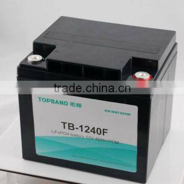 12V 40Ah energy storage lithium rechargeable battery