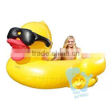 2017 Factory Price Giant Duck With Glasses Animal Pool Float