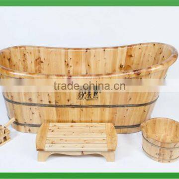 Wood material Wooden bathtub wooden sauna spa tub