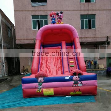 Cartoon commercial inflatable slide for girl