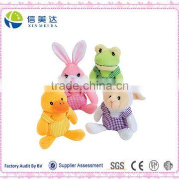 4 Piece Set Soft Plush Easter Characters Friends Decoration- Bunny Rabbit, Duck, Lamb and Frog