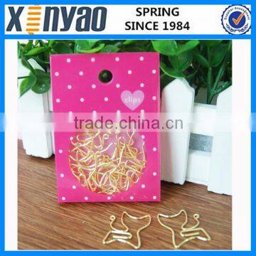 hight quality promotional gifts custom logo metal gold dog shape paper clips