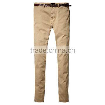 top fashion 2015 mens belted chinos pants