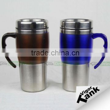 Stainless Steel 16 oz Mug with Handle