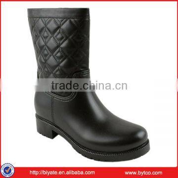 New Womens Winter Fashion Waterproof Knee High Riding Rainboots