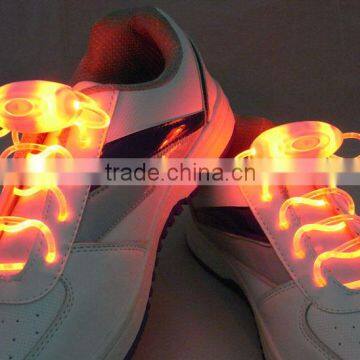 HS1001 3th LED shoecales wholesale LED light shoelaces with beterry CR2032 4mode