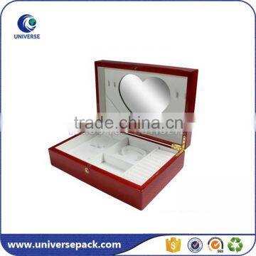 Hot sales Piano Lacquer Glossy solid wood jewelry box                        
                                                                                Supplier's Choice