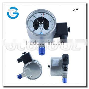 High quality stainless steel bottom 160 MPa high pressure gauge with electric contact