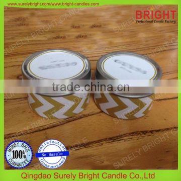 2016new design scented and colored tin candle