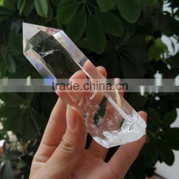 Top Quality Natural Rock Crystal Point Quartz Crystal Wand Pillar