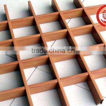 Wood grain aluminum decoractive panel/ grid cell ceiling