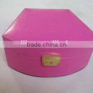 Branded hot sell jewelry box with mirror/ zipper