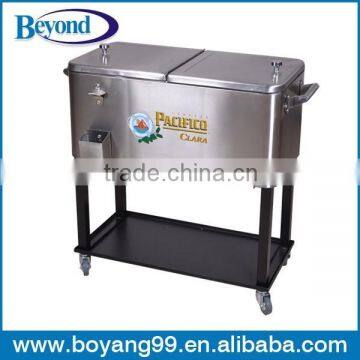 rolling stainless steel cooler box