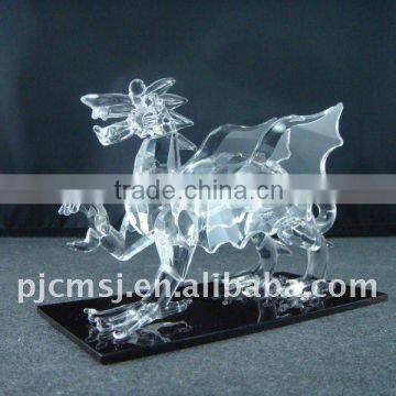 New Design -Lifelike Crystal Dragon for wedding decoration & Gifts.crystal animal 2015