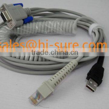 DB9P connector to RJ50 connector PLUG 10P with locked USB power cable