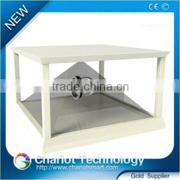 2016 Chariot interactive 3d hologram advertising display equipment, pyramid on sale.