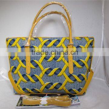 Fashion Shoulder Bag African Printed Wax Fabric Handbag photo-5