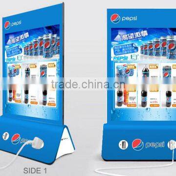new technology 4 usb outputs custom logo and design 10000mah menu stand power bank for pepsi