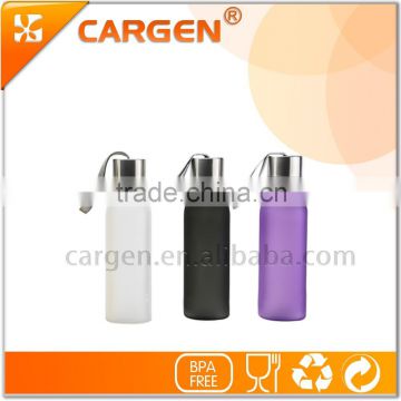 Easy to carry frosted sport water bottle with all sorts of color