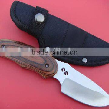 OEM 8Cr13Mov blade survival knife with color wood hanlde