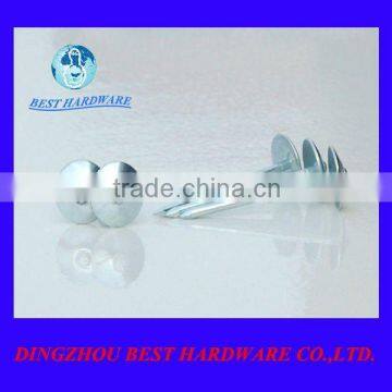 Galvanized roofing nail with umbrella head