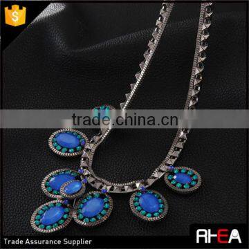 2015 Hot Selling Fashion Statement Necklace,Gun Metal Color photo-4